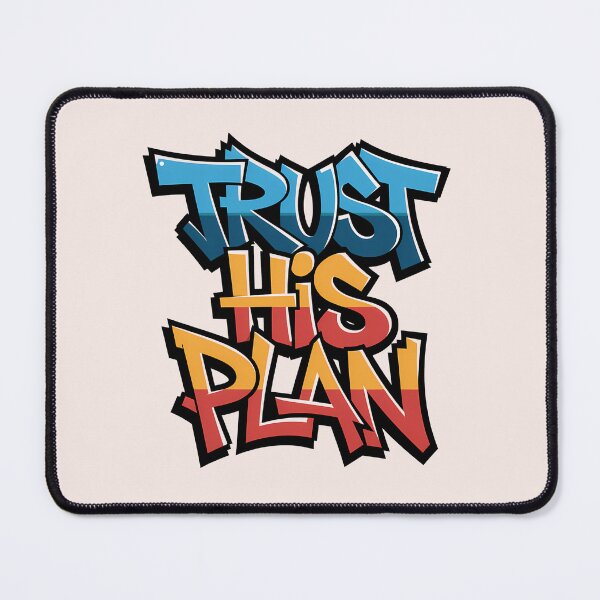 Item preview, Trust His Plan Graffiti Street Art Christian Bible Verse Typography designed and sold by KnitLuv.