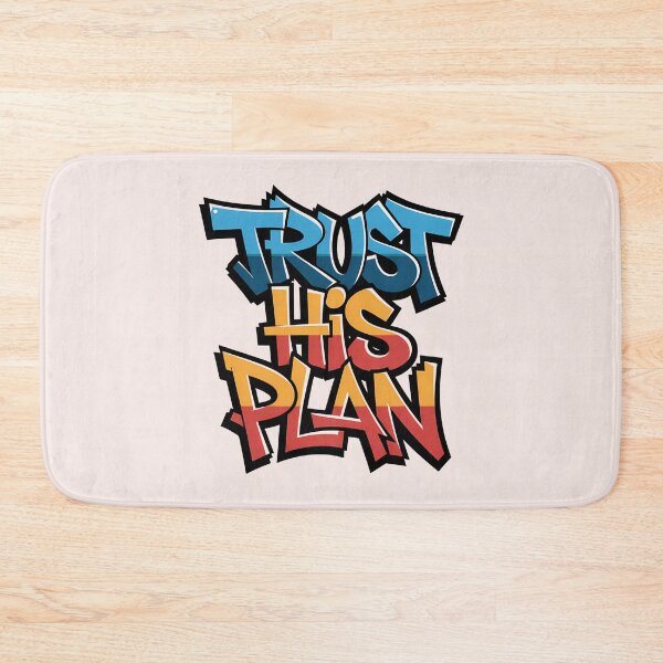Item preview, Trust His Plan Graffiti Street Art Christian Bible Verse Typography designed and sold by  KnitLuv.