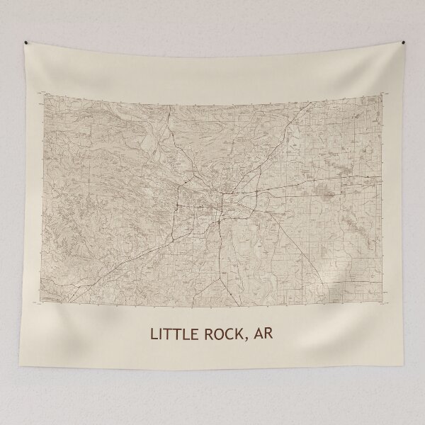Item preview, LITTLE ROCK, AR 100K Topographical Map Vintage designed and sold by PGHPhotoCo.
