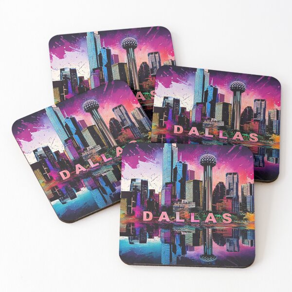 Item preview, Vibrant Dallas Texas Skyline with Street Art Style designed and sold by Phat Dog Designs .