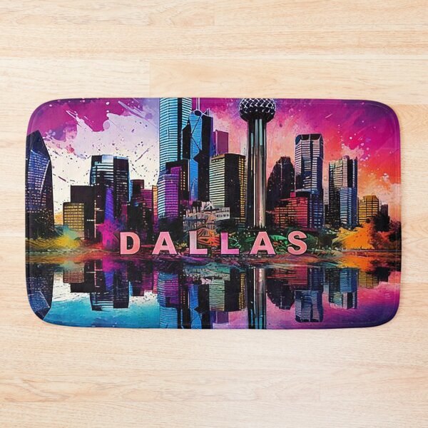 Item preview, Vibrant Dallas Texas Skyline with Street Art Style designed and sold by Phat Dog Designs .