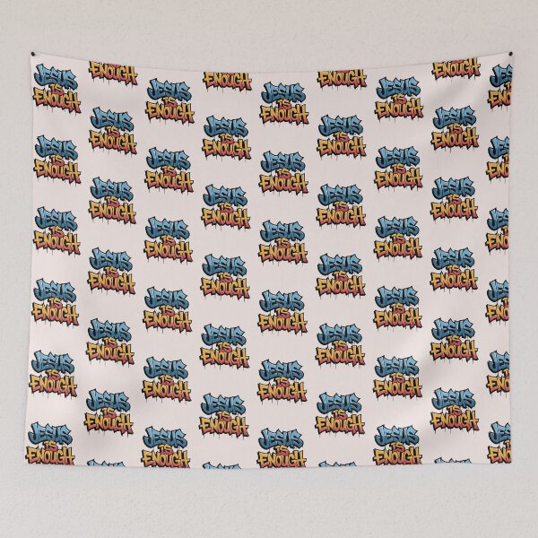 Item preview, Jesus Is Enough Graffiti Street Art Christian Bible Verse Typography designed and sold by  KnitLuv.