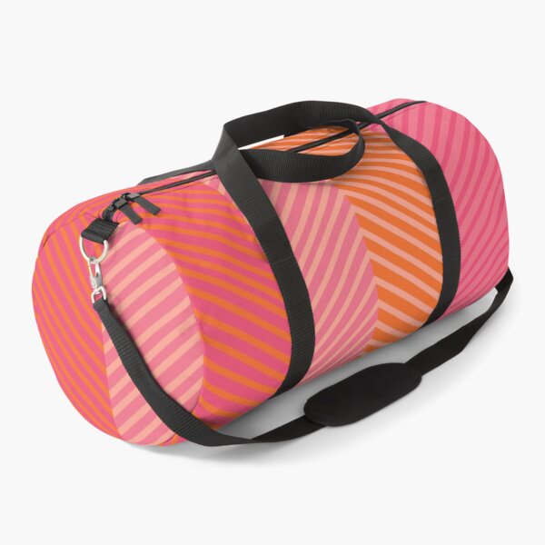 Item preview, Slanted-Chevron Stripes-Tangerine-Grapefruit Juice Pink-Bright Bohemian designed and sold by Annette Chabidon Studio.
