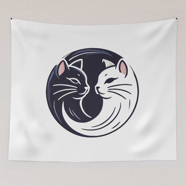 Item preview, Cat Love - Yin & Yang - Exclusive Sticker (SALE!) designed and sold by WeLoveCatss.