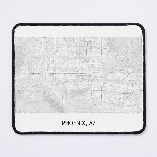 Item preview, PHOENIX, AZ 100K Topographical Map Black and White designed and sold by PGHPhotoCo.