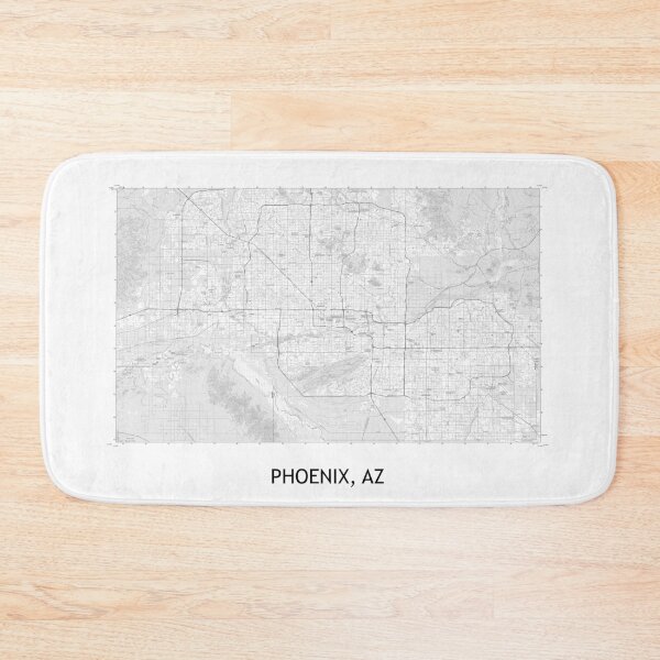 Item preview, PHOENIX, AZ 100K Topographical Map Black and White designed and sold by PGHPhotoCo.