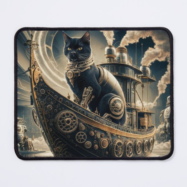 Item preview, The Cat from future - on a sea of fallen robots designed and sold by lavka-xd.