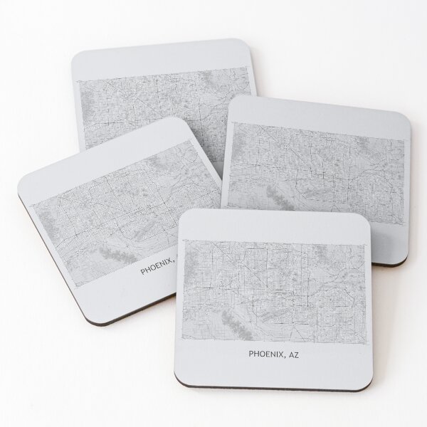Item preview, PHOENIX, AZ 100K Topographical Map Grey designed and sold by PGHPhotoCo.