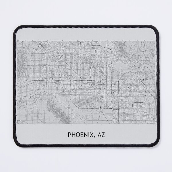 Item preview, PHOENIX, AZ 100K Topographical Map Grey designed and sold by PGHPhotoCo.