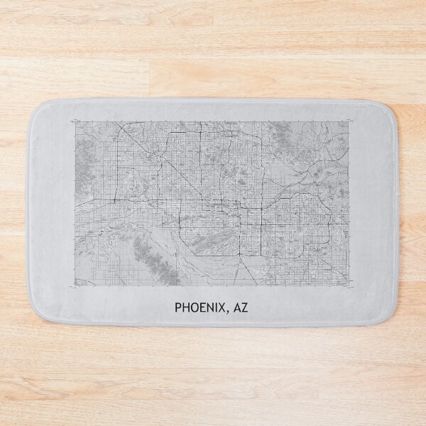 Item preview, PHOENIX, AZ 100K Topographical Map Grey designed and sold by PGHPhotoCo.