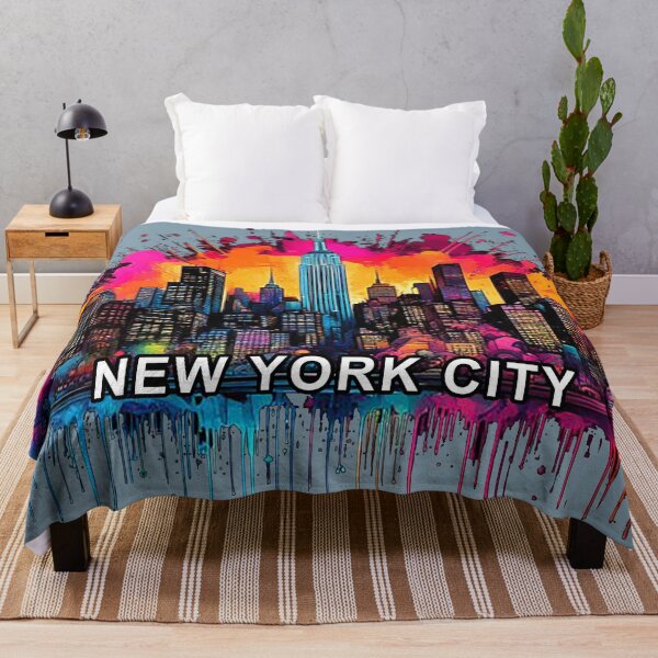 Item preview, New York City Skyline Spray Paint Street Art designed and sold by Phat Dog Designs .
