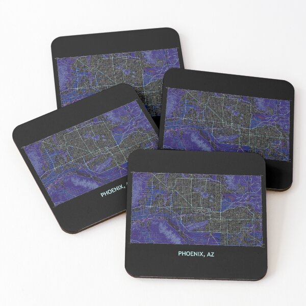 Item preview, PHOENIX, AZ 100K Topographical Map Dark designed and sold by PGHPhotoCo.