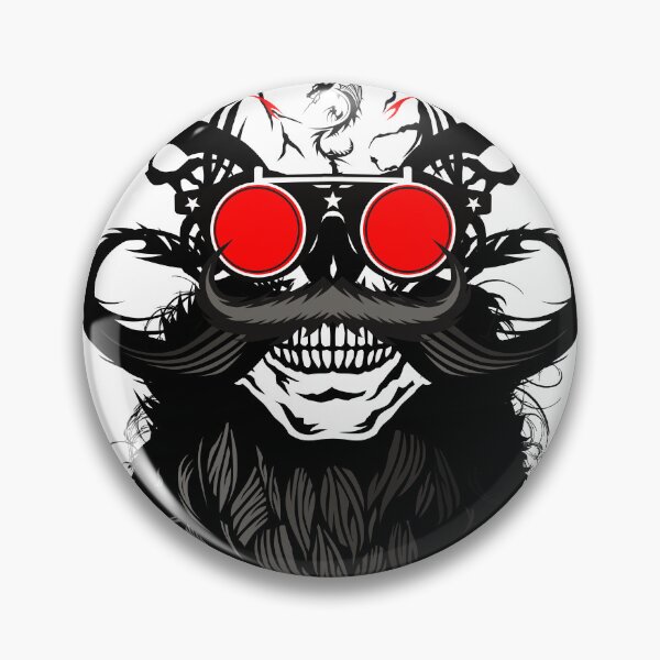 Item preview, skull dragon round glasses hipster skull crane beard mustache bearded mustache designed and sold by Achille3777.