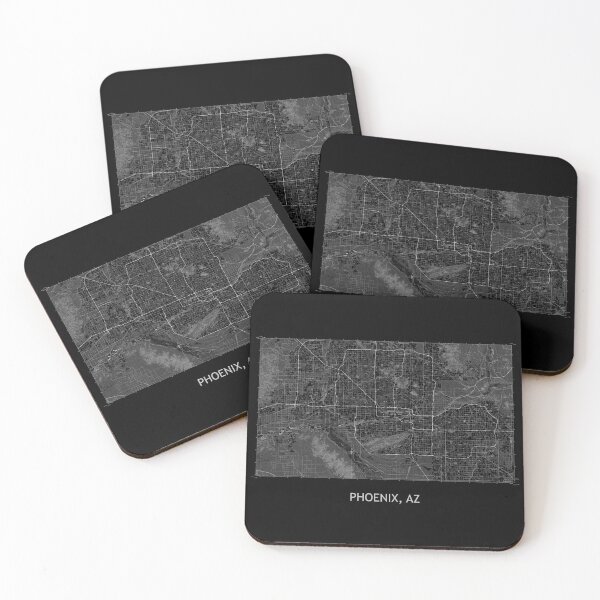 Item preview, PHOENIX, AZ 100K Topographical Map Black designed and sold by PGHPhotoCo.