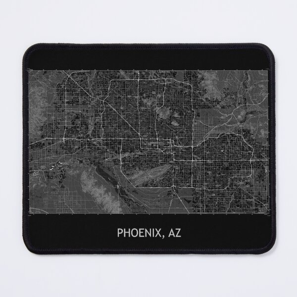 Item preview, PHOENIX, AZ 100K Topographical Map Black designed and sold by PGHPhotoCo.