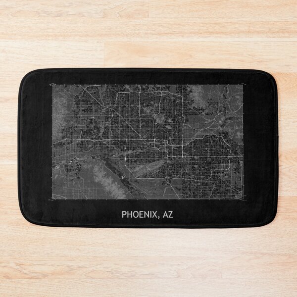 Item preview, PHOENIX, AZ 100K Topographical Map Black designed and sold by PGHPhotoCo.