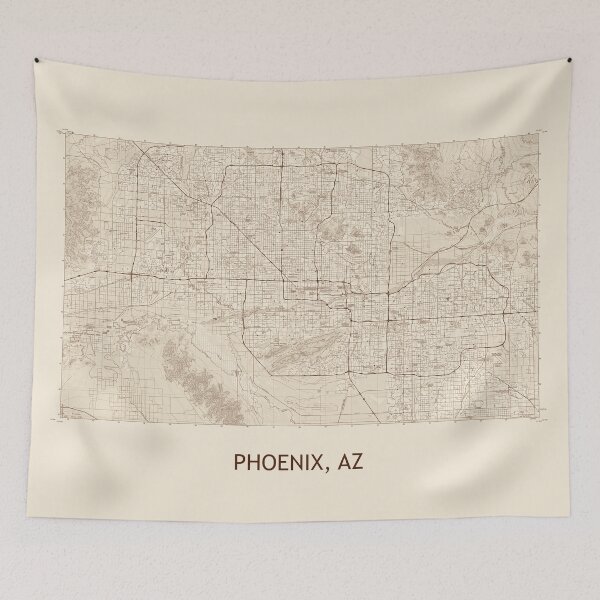 Item preview, PHOENIX, AZ 100K Topographical Map Vintage designed and sold by PGHPhotoCo.