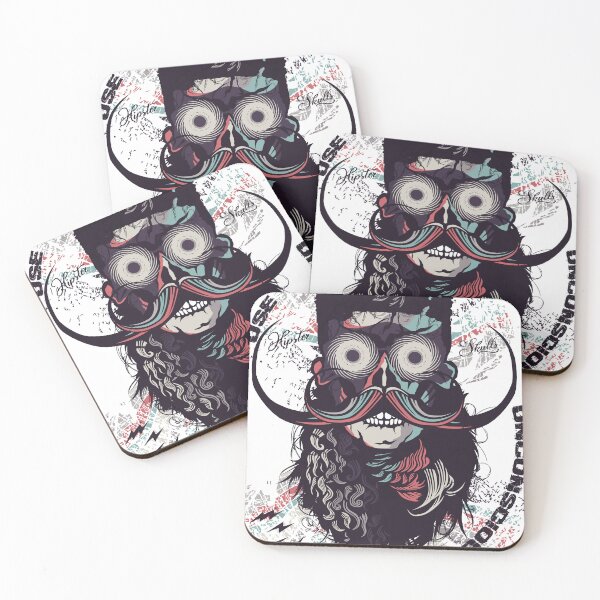 Item preview, use your mind hipster skull bearded and mustached designed and sold by Achille3777.