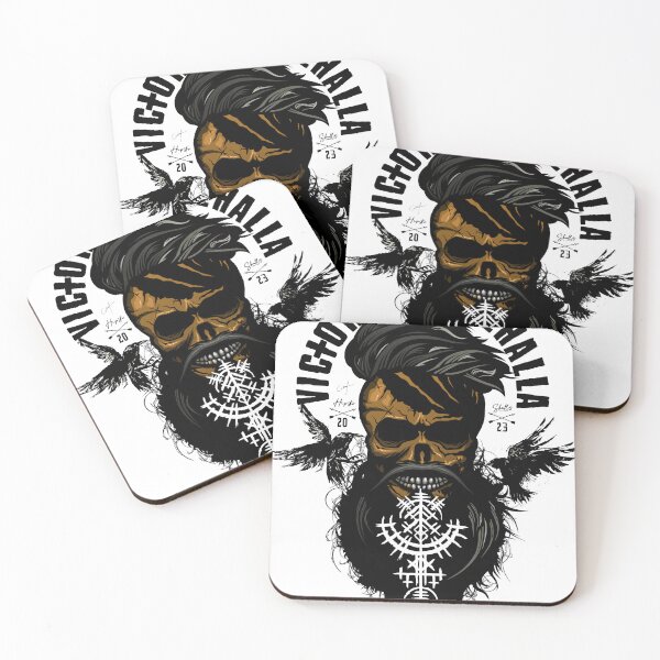 Item preview, victory or valhalla hipster skull beard mustache skull designed and sold by Achille3777.