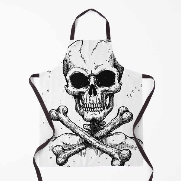 Item preview, Funny skull and bones japan manga anime comix style ink drawing designed and sold by VonKalt.