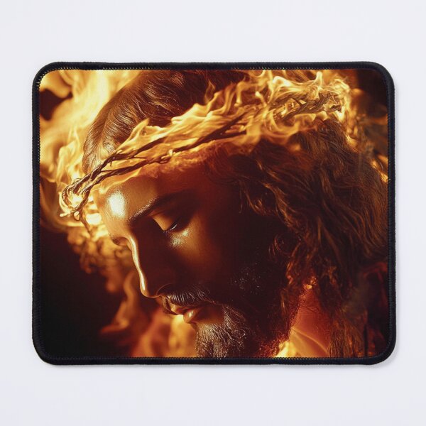 Item preview, Divine Flame: The Burning Vision of Christ designed and sold by CelestialThread.