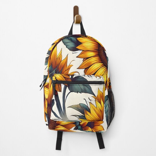 Item preview, Vibrant Sunflower Floral Art Print | Seamless Botanical Sunflower Pattern designed and sold by DrawHandArt.