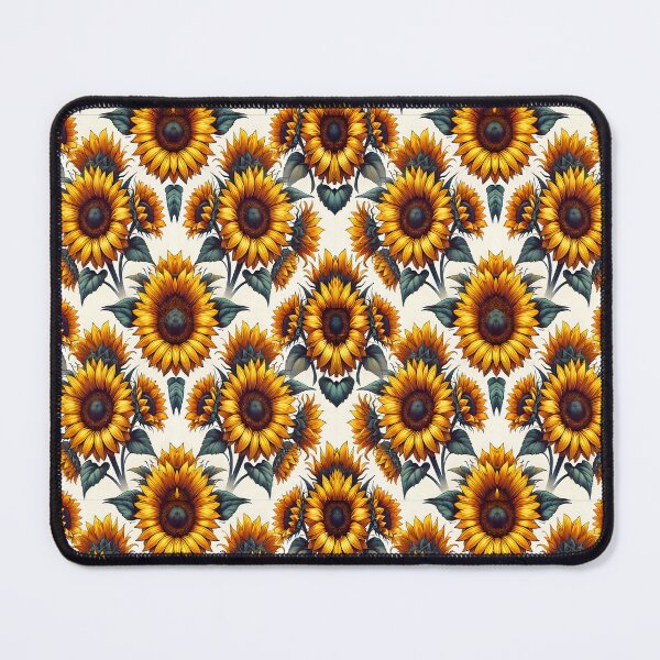 Item preview, Vibrant Sunflower Floral Art Print | Seamless Botanical Sunflower Pattern designed and sold by DrawHandArt.