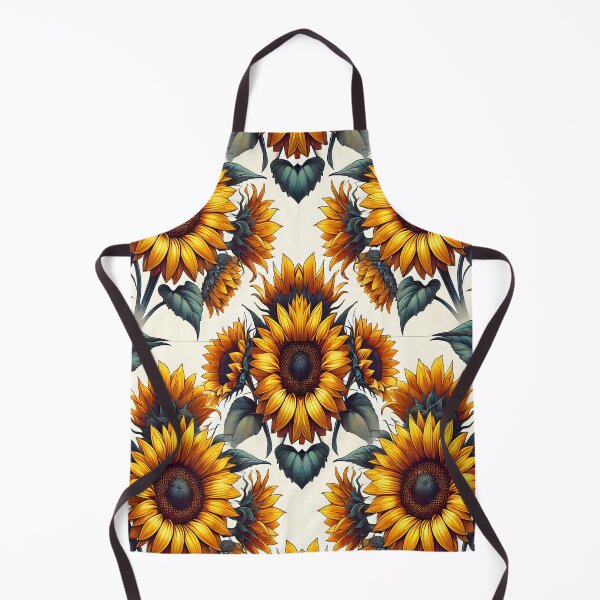 Item preview, Vibrant Sunflower Floral Art Print | Seamless Botanical Sunflower Pattern designed and sold by DrawHandArt.