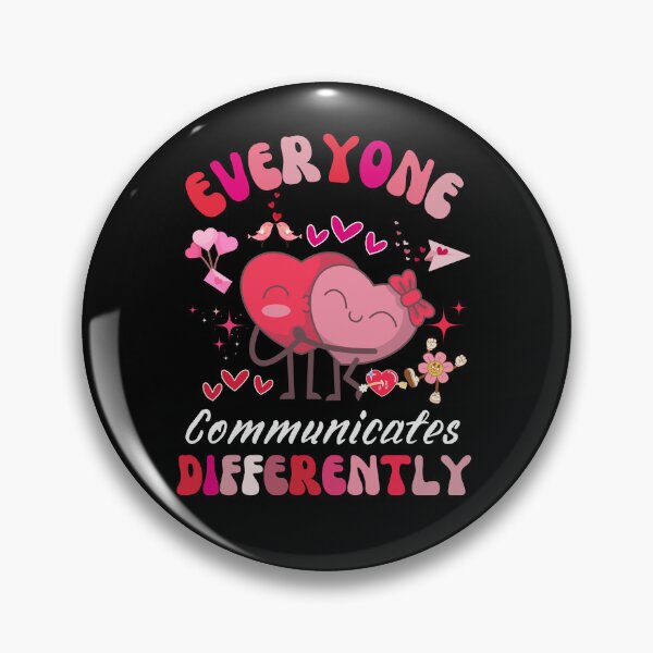 Item preview, Everyone Communicates Differently - Autism Valentines Day designed and sold by ZACK ART.