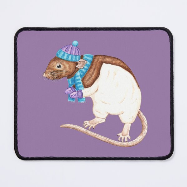 Item preview, Rat in Scarf and Bobble Hat designed and sold by WolfySilver.