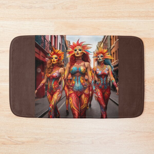 Item preview,  Fiery Carnival Queens: Vibrant Body Art Parade designed and sold by ArtVibeCo.