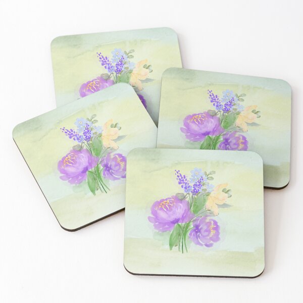 Item preview, Watercolour flowers and watercolour background designed and sold by Fantacaroo Designs.