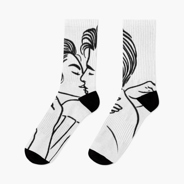 Item preview, Minimalist Line Art Couple Kiss - Simple Love Illustration designed and sold by Adellisa.
