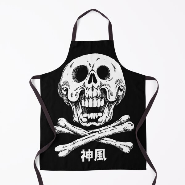 Item preview, Funny skull kamikaze japan manga anime comix style ink drawing designed and sold by VonKalt.