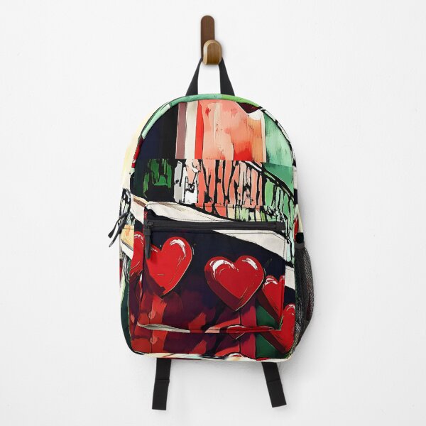 Item preview, Romantic Charm in New Orleans - Vibrant Hearts and Abstract Colorful Facades Generative AI designed and sold by OlfactoART Studio.