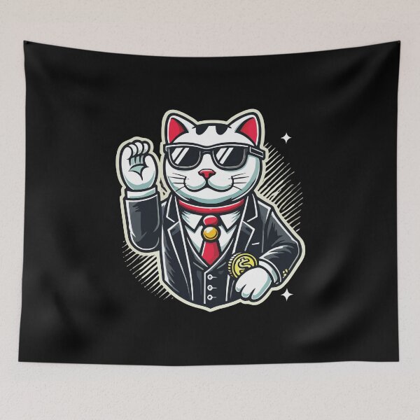 Item preview, Business Cat Maneki Neko – Wealth and Success designed and sold by chantastical.