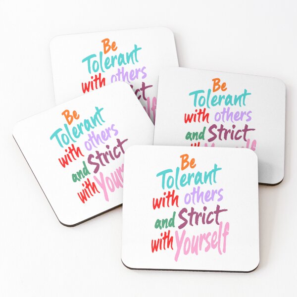 Item preview,  Be Tolerant With Others And Strict With Yourself Typography Art designed and sold by adlkh.