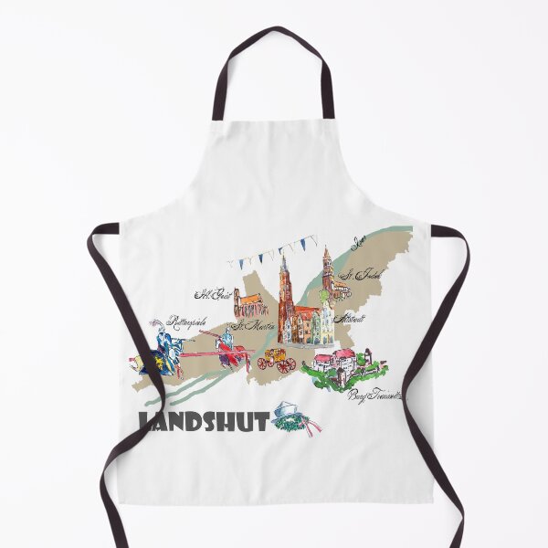 Item preview, Landshut Bayern - Map of the medieval old town with highlights designed and sold by artshop77.