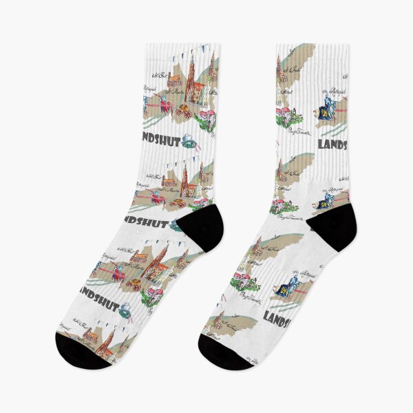 Item preview, Landshut Bayern - Map of the medieval old town with highlights designed and sold by artshop77.