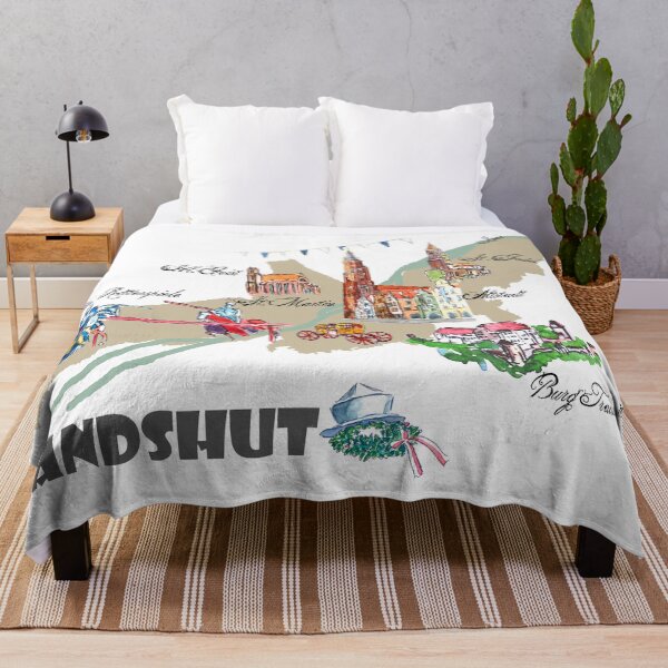 Item preview, Landshut Bayern - Map of the medieval old town with highlights designed and sold by artshop77.