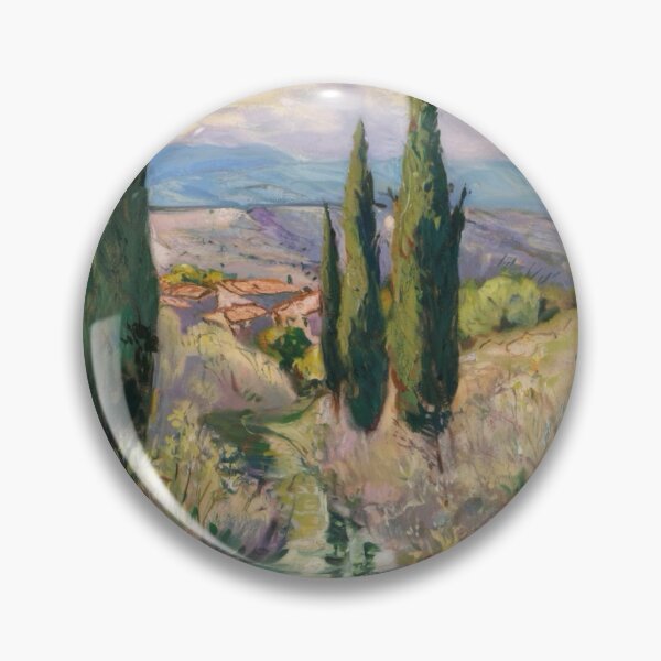 Item preview, Provence Cypress Trees – French Impressionist Landscape Painting. Art By Carraann  designed and sold by CARRAANN.