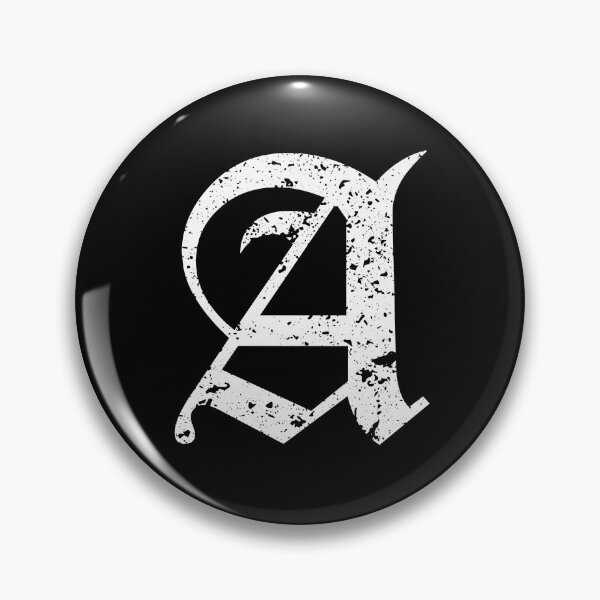 Item preview, Capital Letter A - Eroded / Distressed Gothic Blackletter Script / Old English Font (White) designed and sold by STUDIO-72.