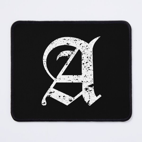 Item preview, Capital Letter A - Eroded / Distressed Gothic Blackletter Script / Old English Font (White) designed and sold by STUDIO-72.