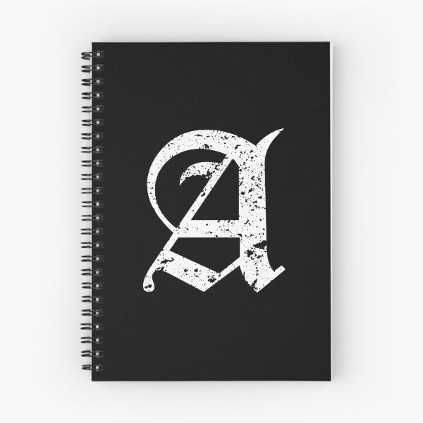 Item preview, Capital Letter A - Eroded / Distressed Gothic Blackletter Script / Old English Font (White) designed and sold by STUDIO-72.