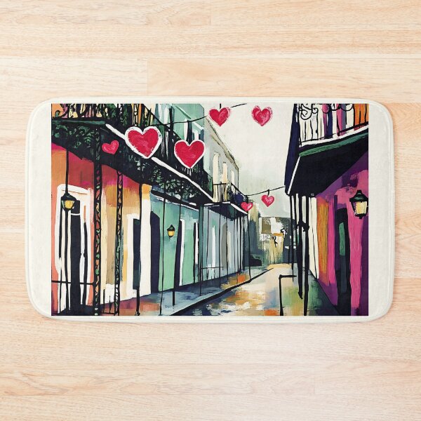 Item preview, Fall in Love on a Whimsical Stroll Through New Orleans - Valentine Hearts and Colorful Charm designed and sold by OlfactoART Studio.