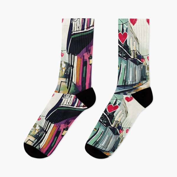 Item preview, Fall in Love on a Whimsical Stroll Through New Orleans - Valentine Hearts and Colorful Charm designed and sold by OlfactoART Studio.