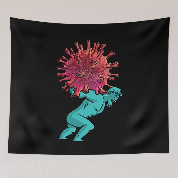 Item preview, Modern Sisyphus Line, mythology illustration designed and sold by ParissiFriends.