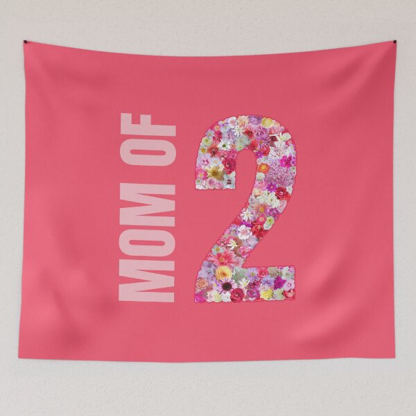 Item preview, Mom Of 2 Colorful Flowers For Mom designed and sold by TheSassyNoble.