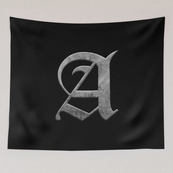 Item preview, Capital Letter A - Worn Stone Effect Gothic Blackletter Script / Old English Font designed and sold by STUDIO-72.