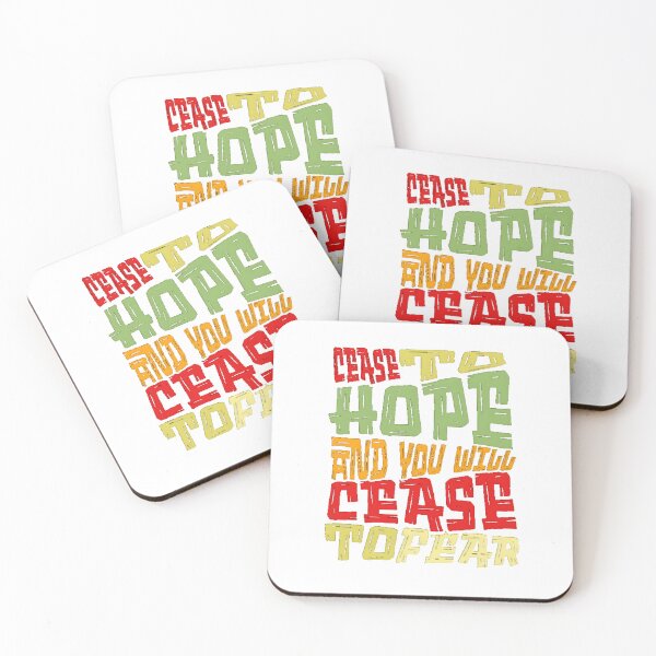 Item preview, Powerful Quote on Hope and Fear Typography Design designed and sold by adlkh.